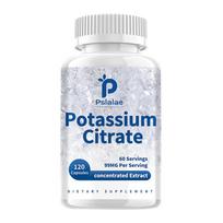 Pslalae Potassium Citrate Capsules, 599mg High Content, Potassium Replenishment and Electrolyte Balance, Suitable for Adults 120*1