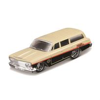Maisto Custom Vehicles Series 11380 Diecast Model Car Chevrolet Biscayne Wagon 1/64 Harley-Davidson / (1962 Apricot/Black 06026) beige