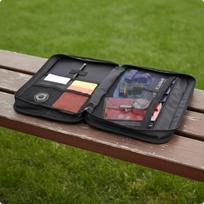 Football Referee Tool Bag Zippered Closure Soccer Sports Accessory black
