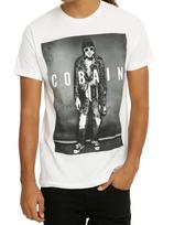 26 Nirvana KURT COBAIN LEOPARD JACKET PHOTO unisex T-Shirt White NWT Licensed & Official Unisex unisex T-Shirt S įvairiaspalvis