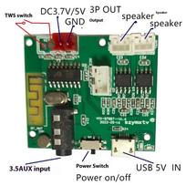 Multifunction Speaker Diy 5.2 Bt Module 5V 5W+5Wtws Power Amplifier Board 3.5Aux Wireless Pcba Board