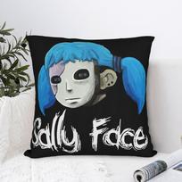 Sally Face Pillowcase Printed Cushion Cover Decorations Sal Fisher Mask Larry Johnson Game Throw Pillow Case Cover Home Zipper 30X30CM