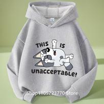 2026 Mėlynas Bluey Hoodie Mažyliams Su Ribotu Rankogaliu Žieminis Su Animaciniu Anime Spaudiniu Jaukus Džemperis Berniukams Mergaitėms 110 gray