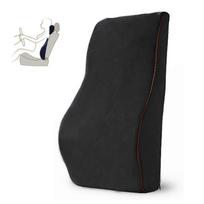 Car Memory Foam Lumbar Back Support Pillow Cushion Home Office Car Auto Seat Sup black