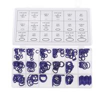 1Box/270pcs Rubber O-Rings R134a R12 O Rings For Car Auto Air Conditioner A/C System Repair Hardware Accessories 2Colors violetinė