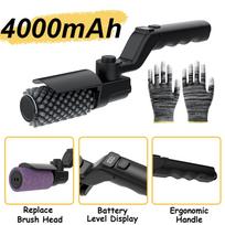 Electric Grill Brush 4-Speed 400RPM Cordless BBQ Cleaner with 2 Replaceable Heads & 4000mAh Battery for Fast Grill Grate Clean