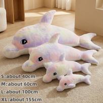Stuffed Lifelike Print Perch Arapaima Dolphin Sea Animals Sofa Home Decor Cushion Children'S Nap Sleep Dolls Gifts S