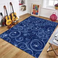 Modern Swirl Star Print Area Rug Non Slip Durable Floor Mat for Living Room Bedroom Office Kitchen Nursery Home Decor 40X60CM
