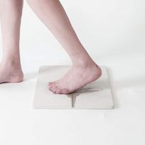 soil GEM Series Diatomaceous Earth Bath Small Size Antimicrobial Bath Mat Mat, / Anti-mold, Antibacterial, balta