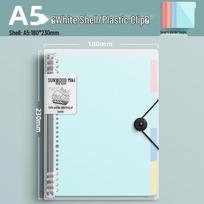 Extra Thick B5 Ring Binder Notebook with Loose-Leaf Refills - Comfortable for Hands, Perfect for Students gray