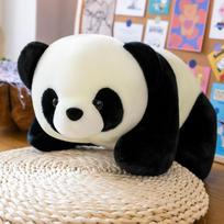 Simuliuotas milžiniškas pandos lėlės pliušinis žaislas gulinti pandos lėlė kūrybiška vaikų dovana gali būti 30cm white