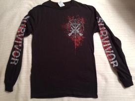 The Walking Dead Long Sleeve Survivor Black T-shirt Official License NEW  Unisex T-Shirt XXL white