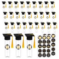 Graduation Party Favor Tubes with Graduation Cap Tassel and Class of 2026 Stickers for Graduation Celebration School Event Supplies One Size juoda