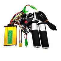 36V 48V Electric Bike Scooter Speed Cruise Throttle Accelerator and Brushless Controller 250W 350W Universal 48V 250W-350W kit black