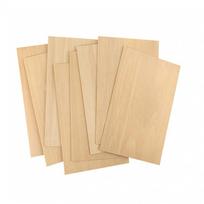 10 vnt. 15x10 cm liepos medienos lentelės - 2 mm storio neapdoroti mediniai lakštai rankdarbiams ir modelių gamybai, dekoratyvinės medžio drožlės beige