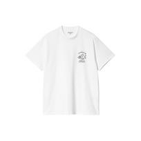 Carhartt WIP SS24 S/S Icons T-Shirt Letter Fish Print Crew Neck Short Sleeve T-Shirt Men T-Shirt White I033271-00A-XX L