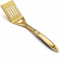 Grill spatula, stainless steel, metal, 37.5 cm, gold