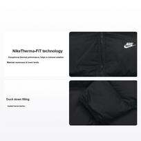 Nike Club Therma-FIT Comfortable Warm Stand Collar Loose Long Sleeve Down Jacket Men Jackets Black White FZ5029010 2XL black