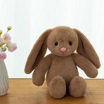 Kawaii Iškamšytas Ilgaausis Triušis Pliušinis Žaislas Zuikutis Animacinis Minkštas Lėlė Kūdikiams Mergaitėms Miego Palydovas Pliušinė Lėlė Gimtadienio Kalėdų Dovana about 24cm