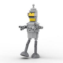 MOC Game Movie Figures Robot Bender Herbivorous K-VRC Clippy the Age Revealer World Constructing Blocks Toys ideal for Children Kids Presents gray