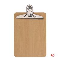 1 Piece Wooden Clipboard A4 A5 Wood Clips Writing Sheet Pad Note Board Storage Folders Clips Office Restaurant Hotel Supplies