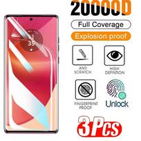 3 vnt. hidrogelio plėvelė, skirta Motorola Moto Signature 2026 Moto G 2022 G Power/G Stylus 5G 2024 2025 G Play 2023 Ekrano apsauga Moto G (2025) balta