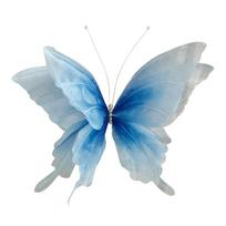Large Size Simulated Butterfly Giant Size Silk Material 3D Silk Butterfly Finished Products 3D Design Artificial Butterfly mėlyna