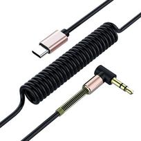 Ausinių Adapteris USB C į 3,5 mm Type C 3,5 Lizdas AUX Garso Kabelis Automobiliui USB-C Telefono Garsiakalbiui Type-C juoda