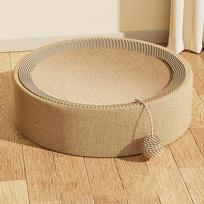 Oval Cat Scratching Bed Wear-resistant Breathable Cat Paw Board Basin Integrated Sisal Basin Cat Claw Board Household Pet beige