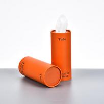 Car tissue tube Solid color tissue tube Original wood pulp Fashion restaurant 4s shop Napkin cylinder paper drawing