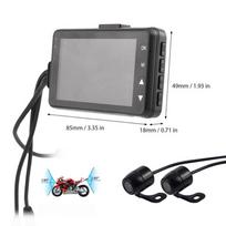 Motociklo kameros DVR variklis KY-MT18 Dash Cam Special Dviejų takelių priekinis galinis įrašymo įrenginys Night Vision G jutiklio motociklo juodoji dėžutė juoda