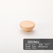 Natural Solid Wood Cabinet & Wardrobe Handle - Long, Cream Style Beech, Single Hole