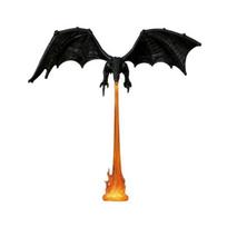 Fantastinio romano gerbėjo dovana Ugnimi kvėpuojančio drakono figūrėlė, Patvarus PLA skraidančios knygos atrama, Kūrybiškas namų interjero dekoras 3D spausdintas ornamentas biurui 1pc juoda