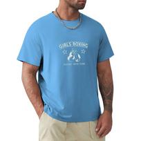 Girls Boxing T-Shirt Anime Baggy Shirts Blue Archive Oversized Mens Cotton T Shirts S