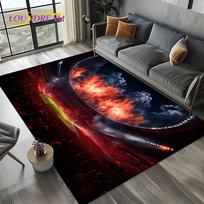 27 Stiliaus Futbolo Laukas Soccer Sportinis Kilimas Kilimas Svetainei Miegamajam Namų Sofos Dekoravimui, Vaikų Zonos Kilimas Neslystantis Grindų Kilimėlis 40x60cm( 15x23in ) gray