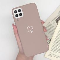 For Samsung Galaxy A22 4G 5G Case SM-A225F Love Heart Soft Silicon Phone Cover For SamsungA22 GalaxyA22 M22 A 22 4G 5G Fundas Samsung A22 5G gray