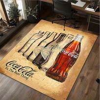 Coca Cola Spausdintas Kilimas - namų dekoracija Kilimas Svetainei Miegamajam Grindims Kompiuterio Kėdės Plotas 40x60cm( 15x23in ) beige