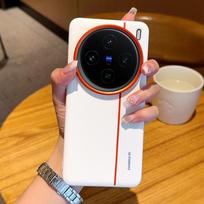 VIVO X100 Pro dėklas Madingas PU odos apsauginis galinis dangtelis VIVO X100 Ultra X100S Pro pilnas apsauginis telefono korpusas vivo X100 Pro balta