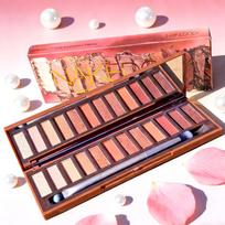 Influencerio 12 spalvų perlamutrinė ir matinė akių šešėlių paletė - Žemės atspalviai ir oranžinės spalvos pink