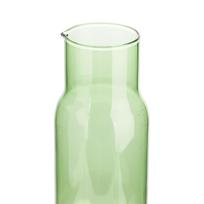 Bedside Jug and Glass Set Glass Pitcher with Drinking Cup 500ml Jug and 250ml Cup for Room Office Green white