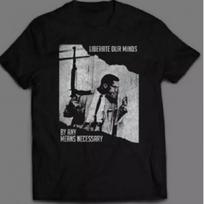 Men'S Malcolm X Pattern T-Shirt Free Our Minds By Any Means Necessary Quote Casual Short Sleeve S