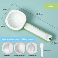 1PC Chinese Baozi Maker Food-Grade ABS Baozi Molds Steamed Stuffed Bun Making Mould Kitchen Gadgets Pastry Pie Steam Bun Mold žalia