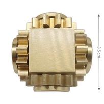 Rankinis metalinis EDC piršto galiuko giroskopas, 4 pavarų jungčių kubas, Fidget rotatorius, pavarų jungties dekompresinis žaislas suaugusiems beige