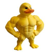 Riebus 3D spausdintas geltonas raumenų ančiukas Statulėlė Figūrėlė Namų Biuro Stalo Dekoracija Ornamentas Sporto Salės Mėgėjų Dovana Large yellow