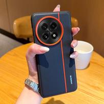 OnePlus 13 dėklas PU odos spalvų derinys itin plonas apsauginis dangtelis One Plus 13 OnePlus 13 black