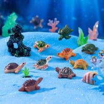 8/16Pcs Mini Resin Turtlestiny Sea Turtle Animals For Fairy Garden Accessories Cake Toppers Decor Moss Landscape Diy Home Decor 8pc