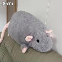 Kūrybiška 30/45/90cm Pelės Lėlė Pliušinė Animacinė Gėlių Šakelė Žiurkės Lėlė Minkšta Ypač Didelė Gyvūno Figūrėlė Vaikams Dovana Gimtadieniui gray