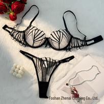 Ultra-Thin Sheer Embroidered Lingerie Set - Sexy, Tempting, and Flirtatious Design L juoda