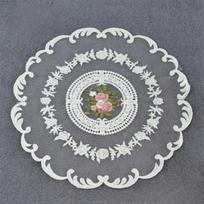 Vintage Lace Trim Embroidered Table Cover Round White Lace Table Cloth Doily Hollow Coffee Coaster Wedding Banquet balta