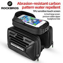 Waterproof Front Tube Frame Bicycle Bag Top Mountie Bike Travel Accessory with Phone Holder Front Bag TPU, EVA, PP&Unisex
